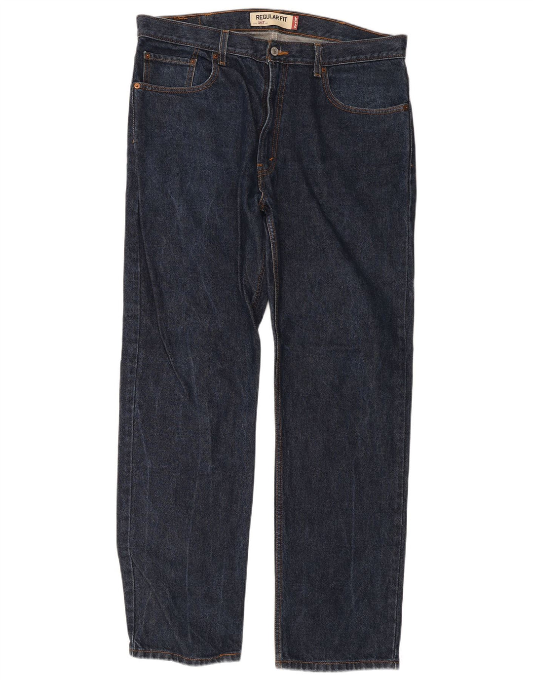 Blugi drepti pentru bărbați Levi's 505 Regular Fit W38 L34 Bumbac bleumarin