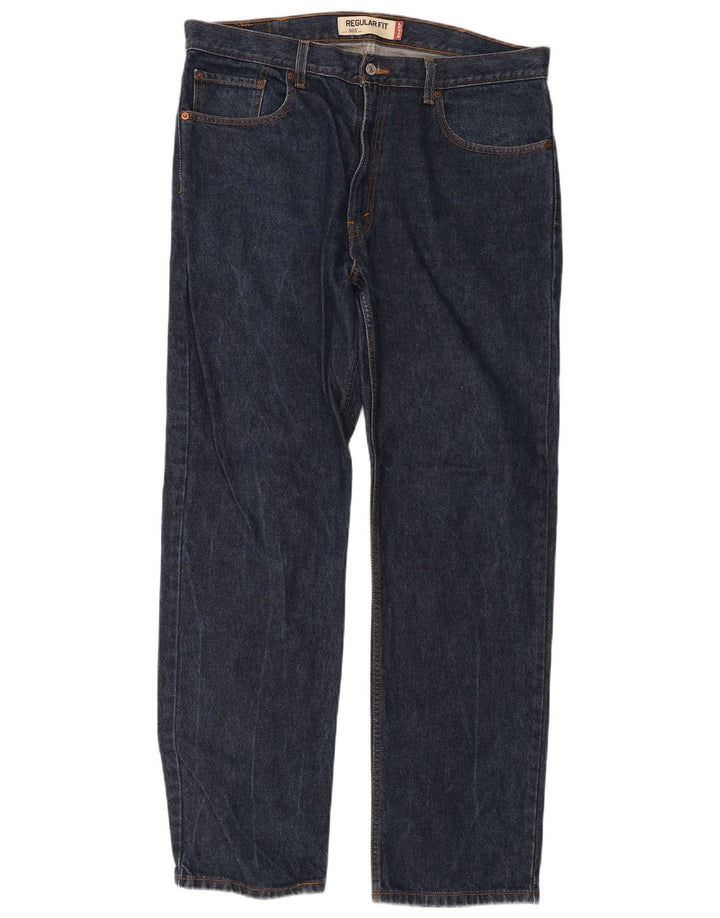 Blugi drepti pentru bărbați Levi's 505 Regular Fit W38 L34 Bumbac bleumarin