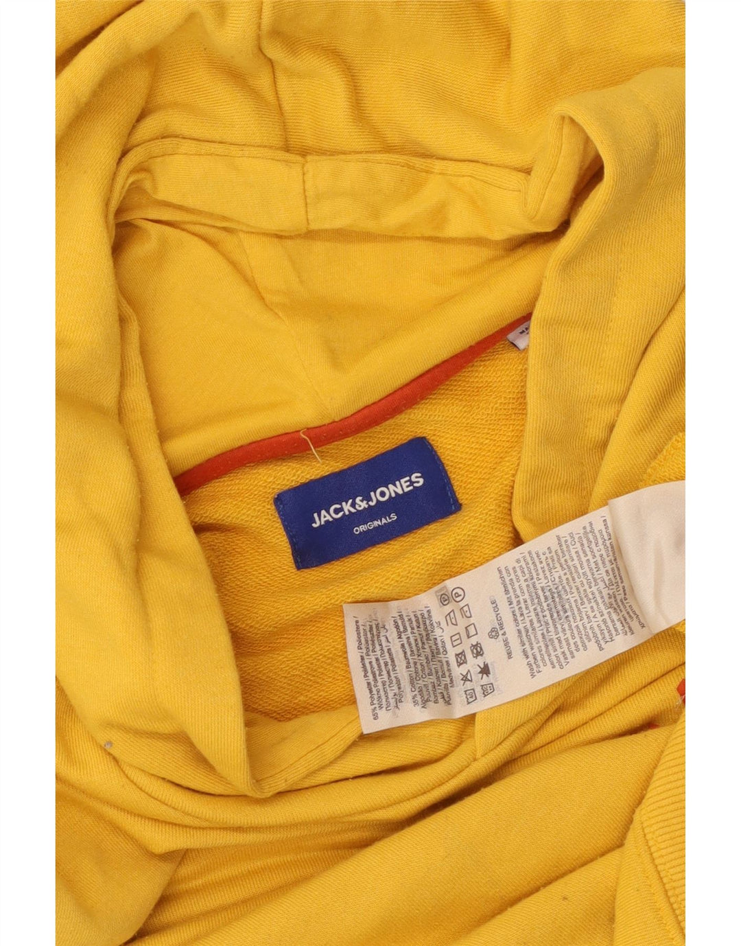 JACK & JONES Pulover pentru bărbați din poliester galben mic
