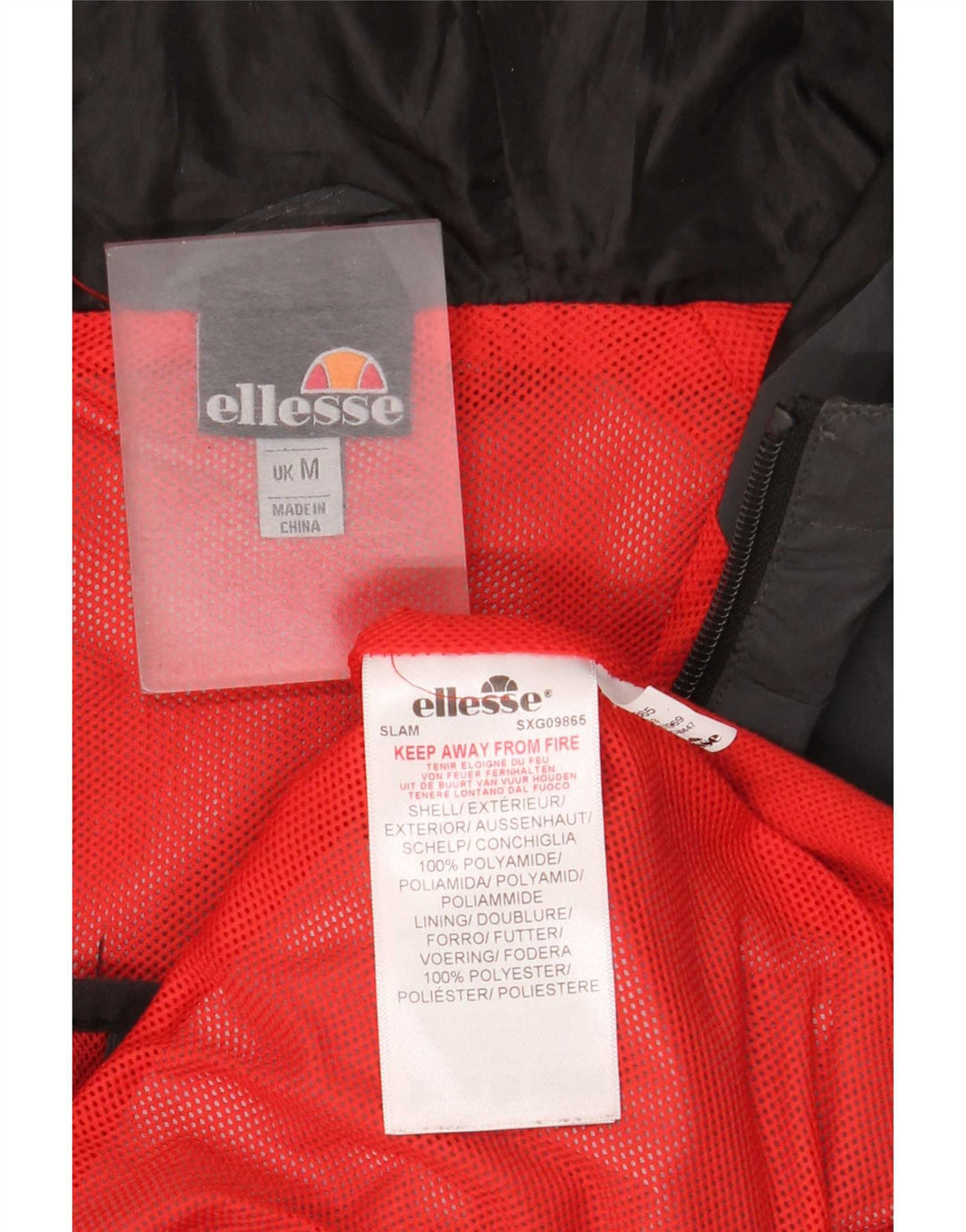 Jachetă de ploaie cu glugă pentru bărbați Ellesse UK 38 Medium Gri Poliamidă
