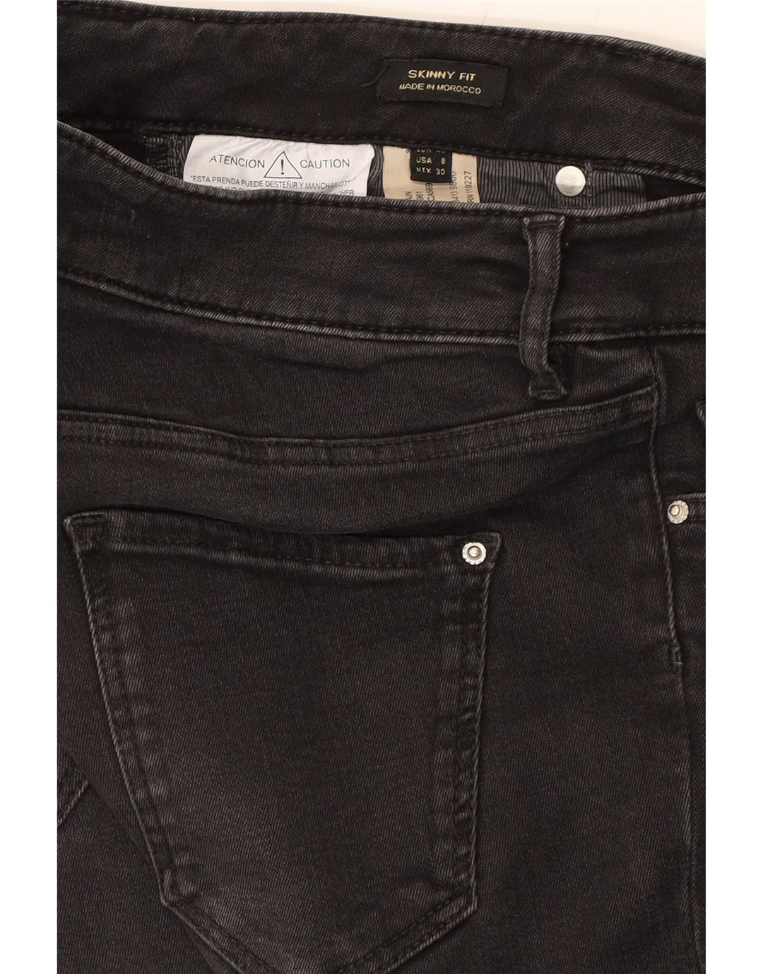 MASSIMO DUTTI Womens Skinny Jeans EU 40 Medium W30 L29 Black Cotton Vintage Massimo Dutti and Second-Hand Massimo Dutti from Messina Hembry 