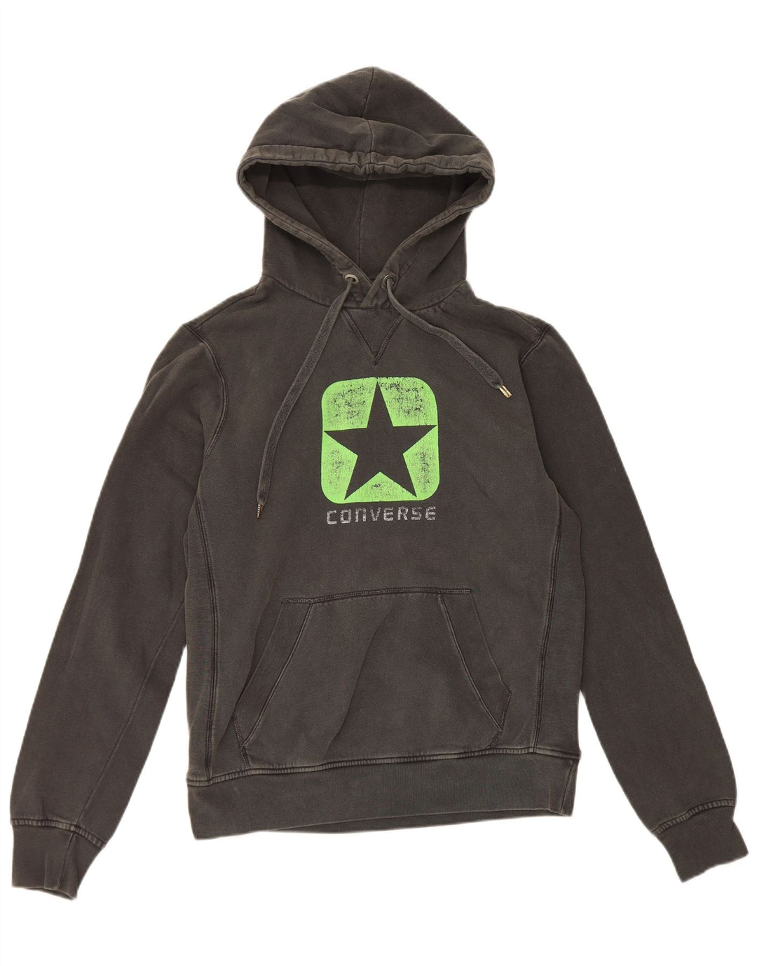 Pulover pentru bărbați Converse Graphic Hoodie, bumbac, gri mediu