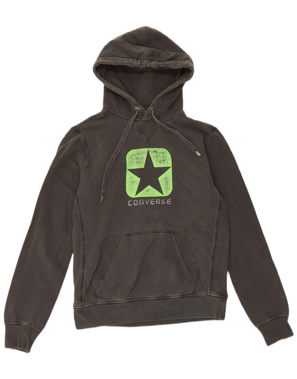 Pulover pentru bărbați Converse Graphic Hoodie, bumbac, gri mediu