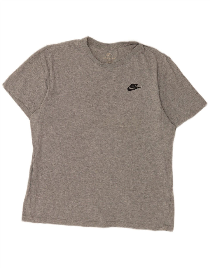 Tricou pentru bărbați Nike Top mediu gri bumbac cu pete