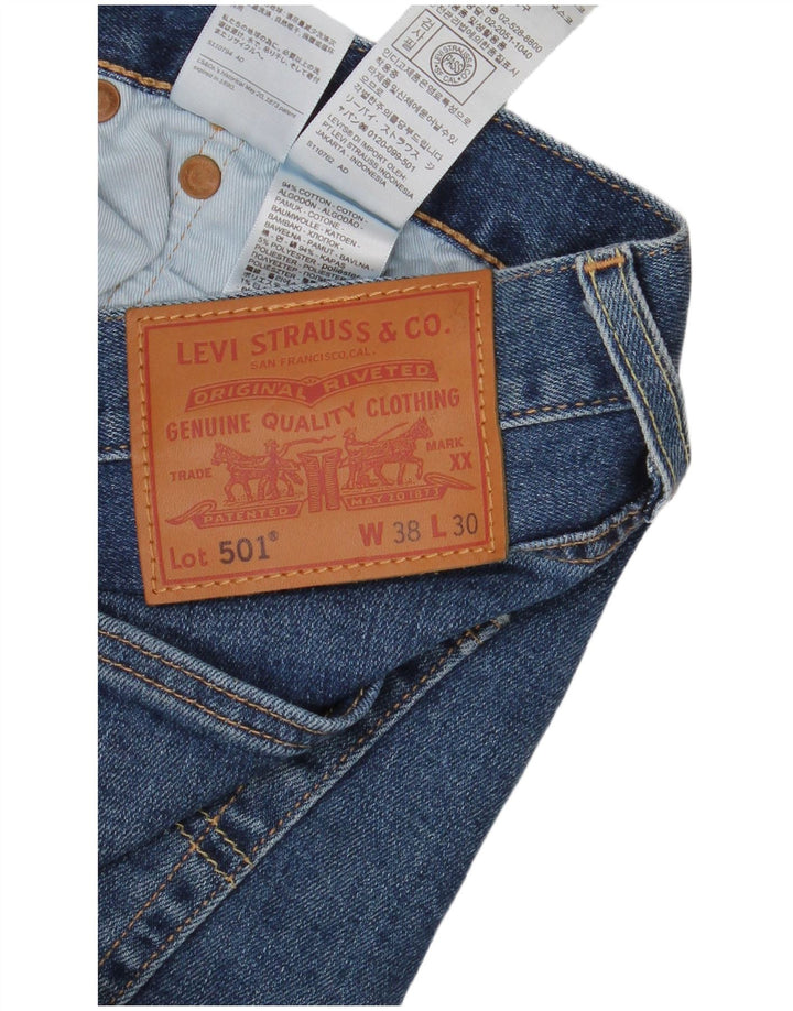 Blugi drepti tăiați pentru bărbați Levi's 501 W38 L25 Bumbac albastru