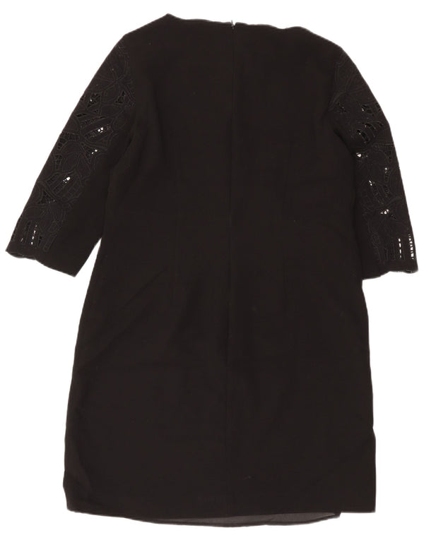 Rochie Hobbs pentru femei cu mâneci 3/4 UK 14 Poliester floral negru mare