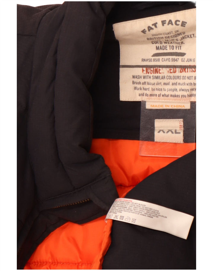Jachetă căptușită pentru bărbați FAT FACE UK 44 2XL Bumbac negru