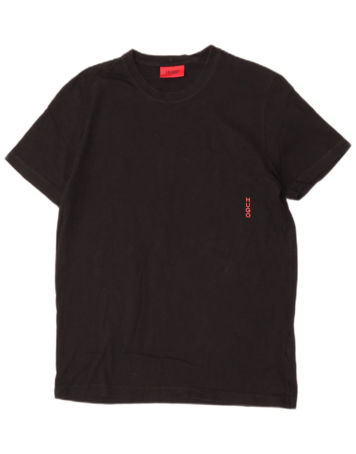 Tricou pentru bărbați Hugo Boss Top mic din bumbac negru