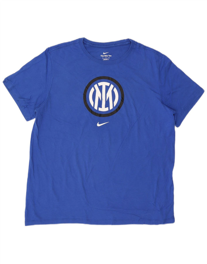Tricou grafic NIKE Inter Milan pentru bărbați Top XL Bumbac albastru