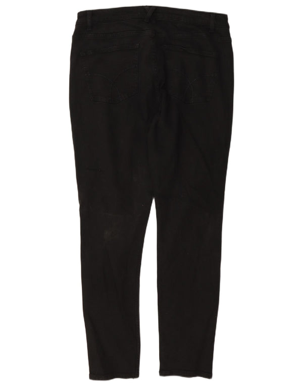 Crew Clothing Blugi skinny pentru femei UK 14 Large W34 L30 Bumbac negru