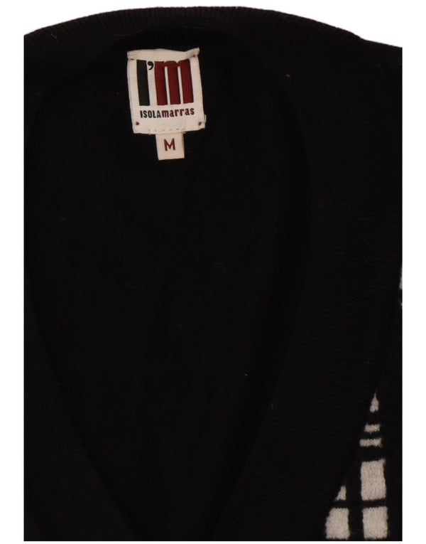 I'M ISOLA MARRAS Vestă cu paragate pentru femei UK 14 Medium Black Striped