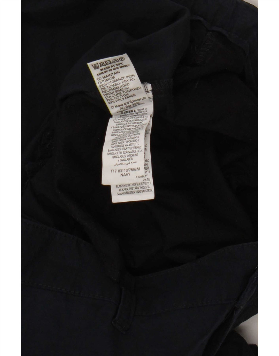 Pantaloni scurți cargo pentru bărbați Marks & Spencer W38 XL, bumbac bleumarin