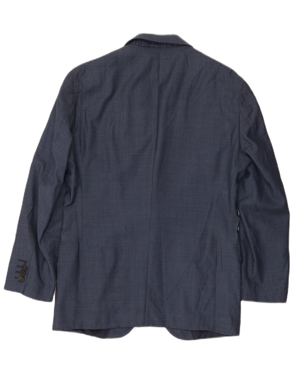 Blazer pentru bărbați Hugo Boss cu 2 nasturi EU 48 Lână medie albastru bleumarin