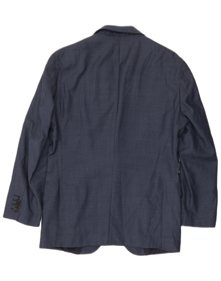 Blazer pentru bărbați Hugo Boss cu 2 nasturi EU 48 Lână medie albastru bleumarin