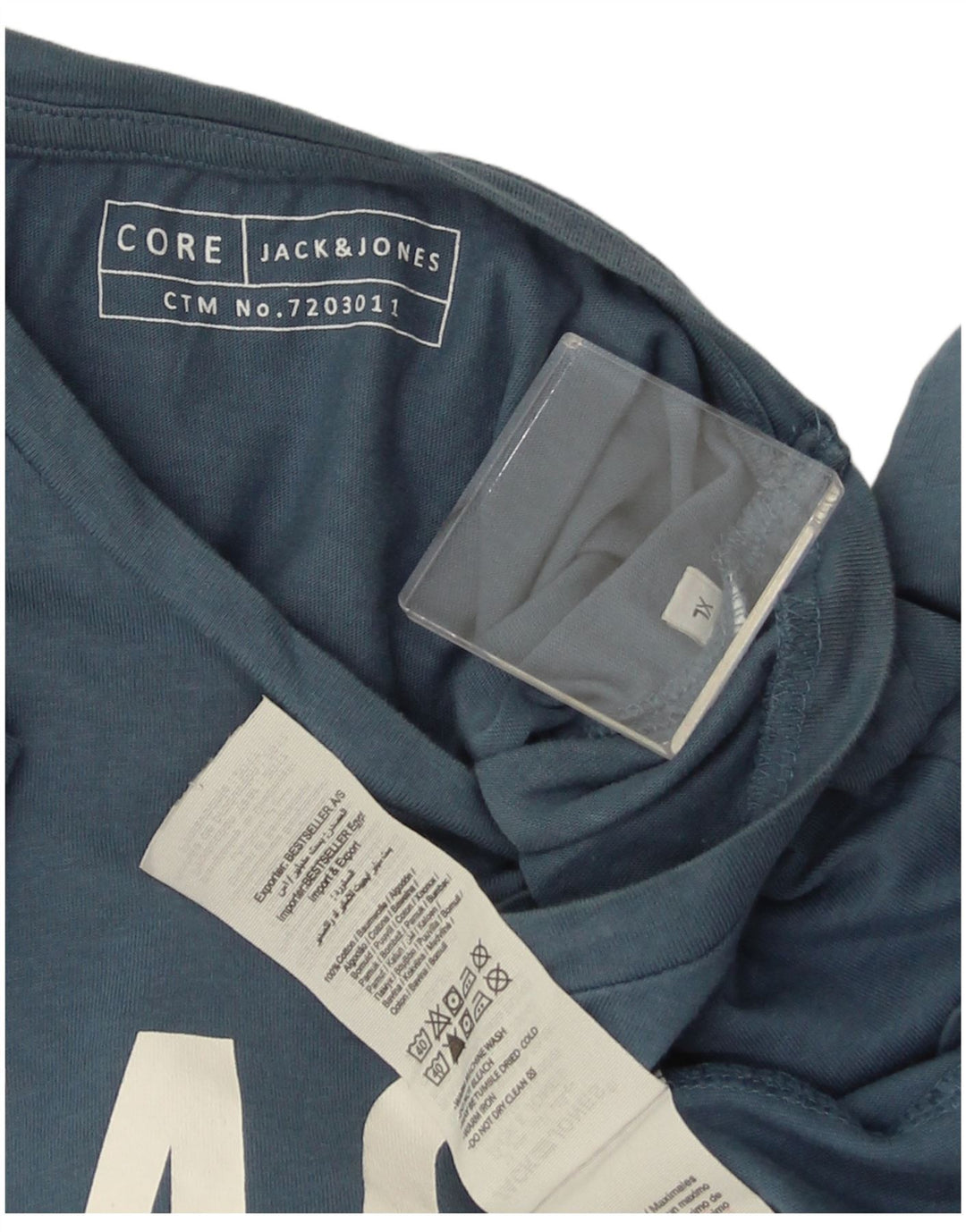 Tricou grafic pentru bărbați JACK & JONES Top XL Bumbac albastru