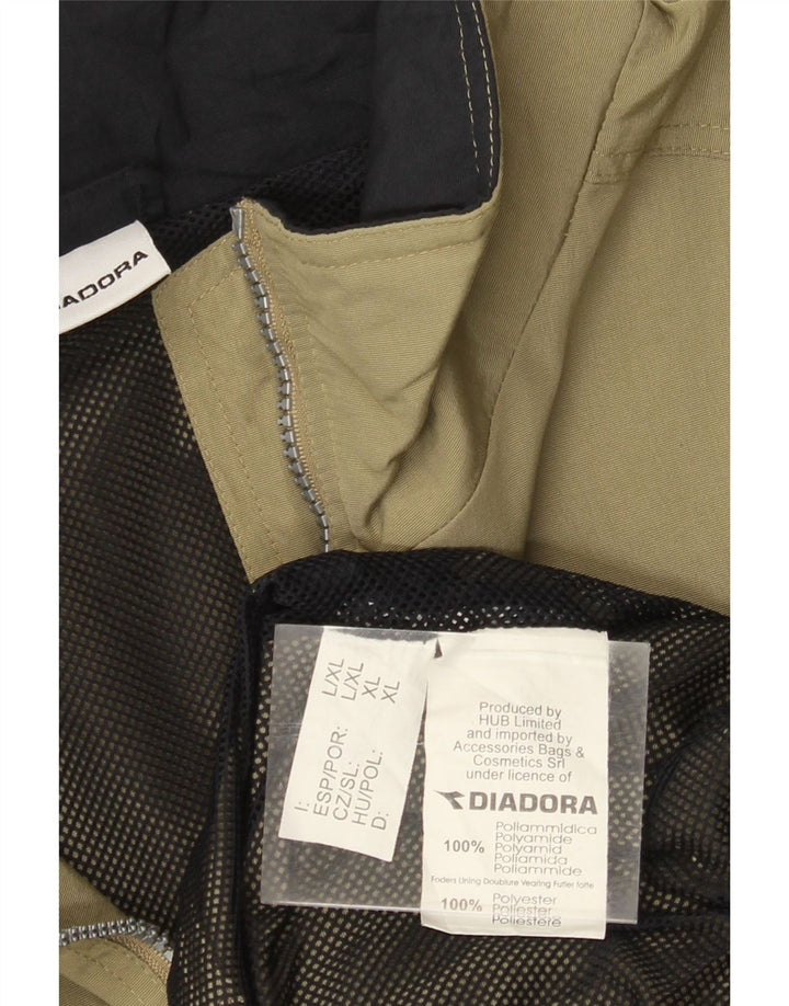 DIADORA Jachetă de ploaie cu glugă pentru bărbați UK 42 XL Kaki Poliamidă