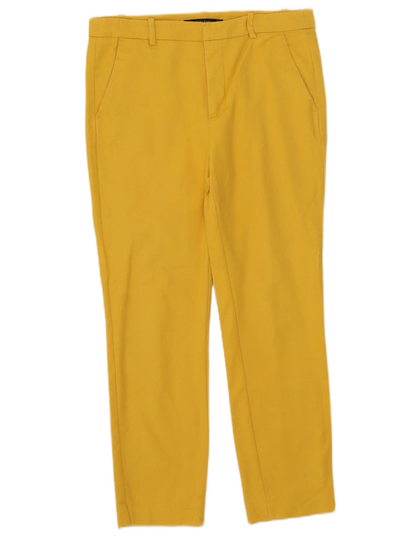 Pantaloni de costum slim pentru femei Zara EU 38 Mici L28 L25 Galben