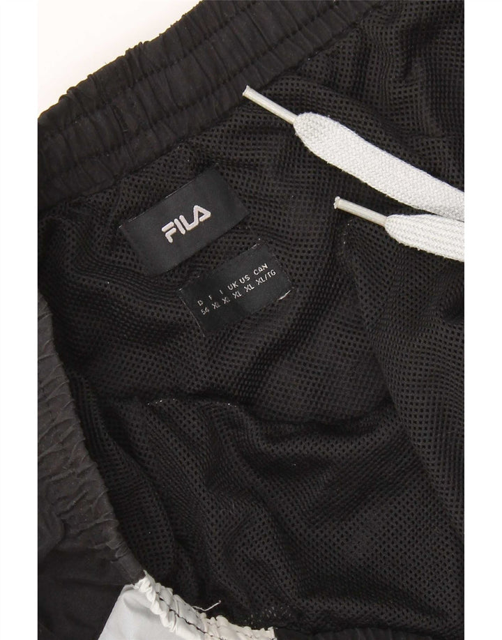 Pantaloni scurți sport Fila pentru bărbați XL, negru, color block