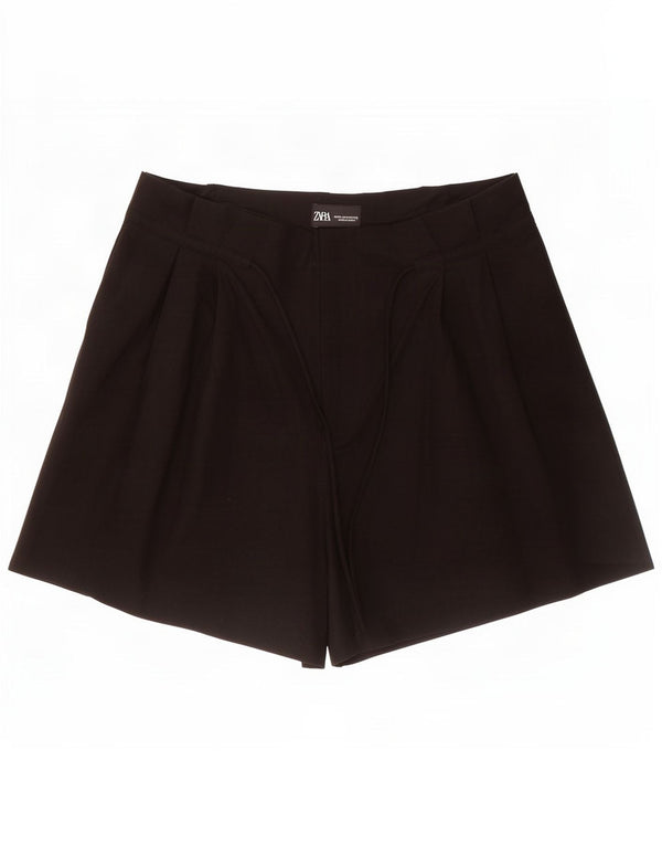Pantaloni scurți casual pentru femei cu talie înaltă Zara Medium W28 Viscoză neagră