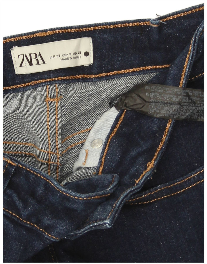 Blugi Bootcut pentru Damă Zara EU 38 Mici W28 L29 Bumbac bleumarin
