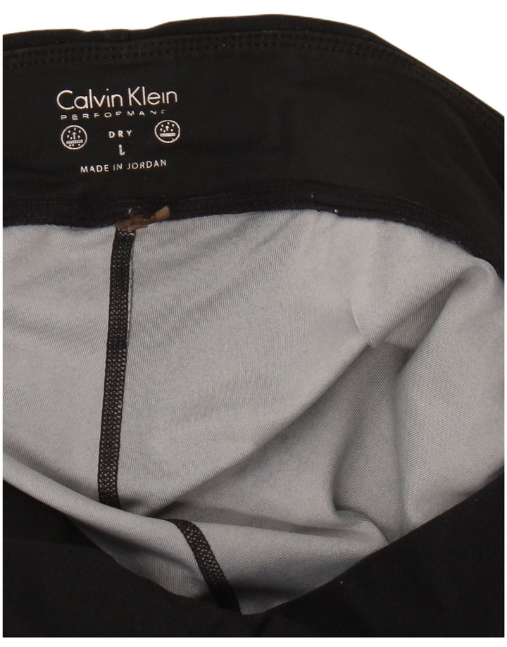 Calvin Klein Leggings pentru femei UK 14 Large Black Geometric