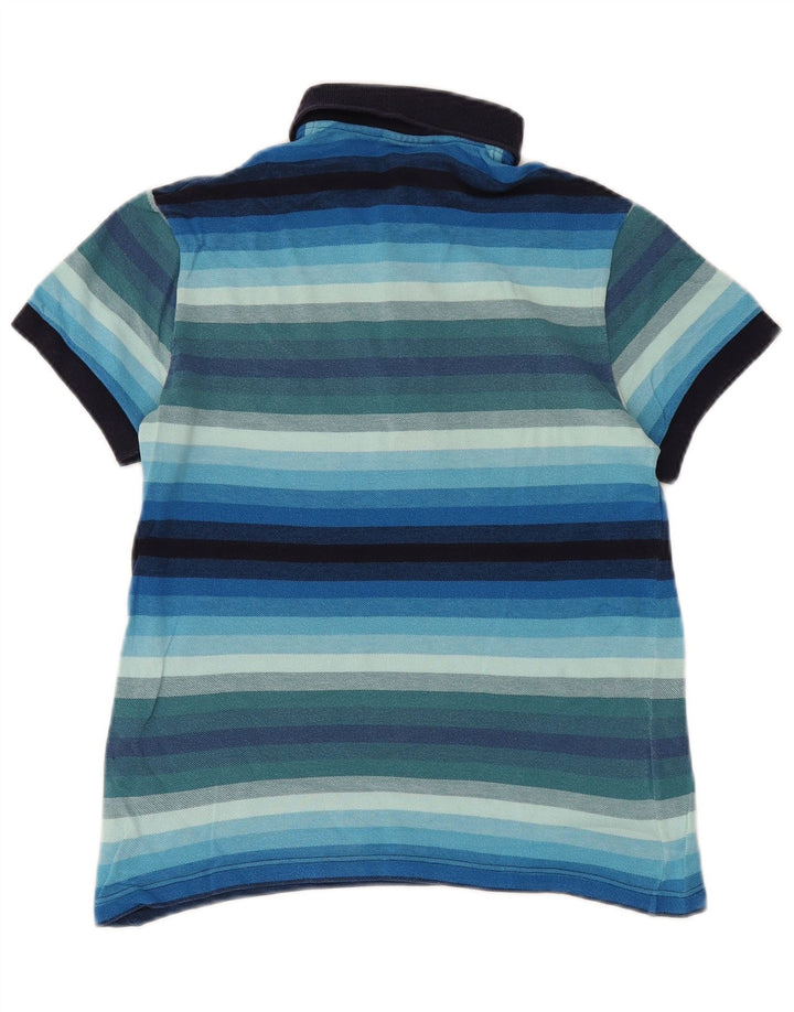 Tricou polo Lacoste pentru bărbați mărimea 3, bumbac cu dungi albastre mici