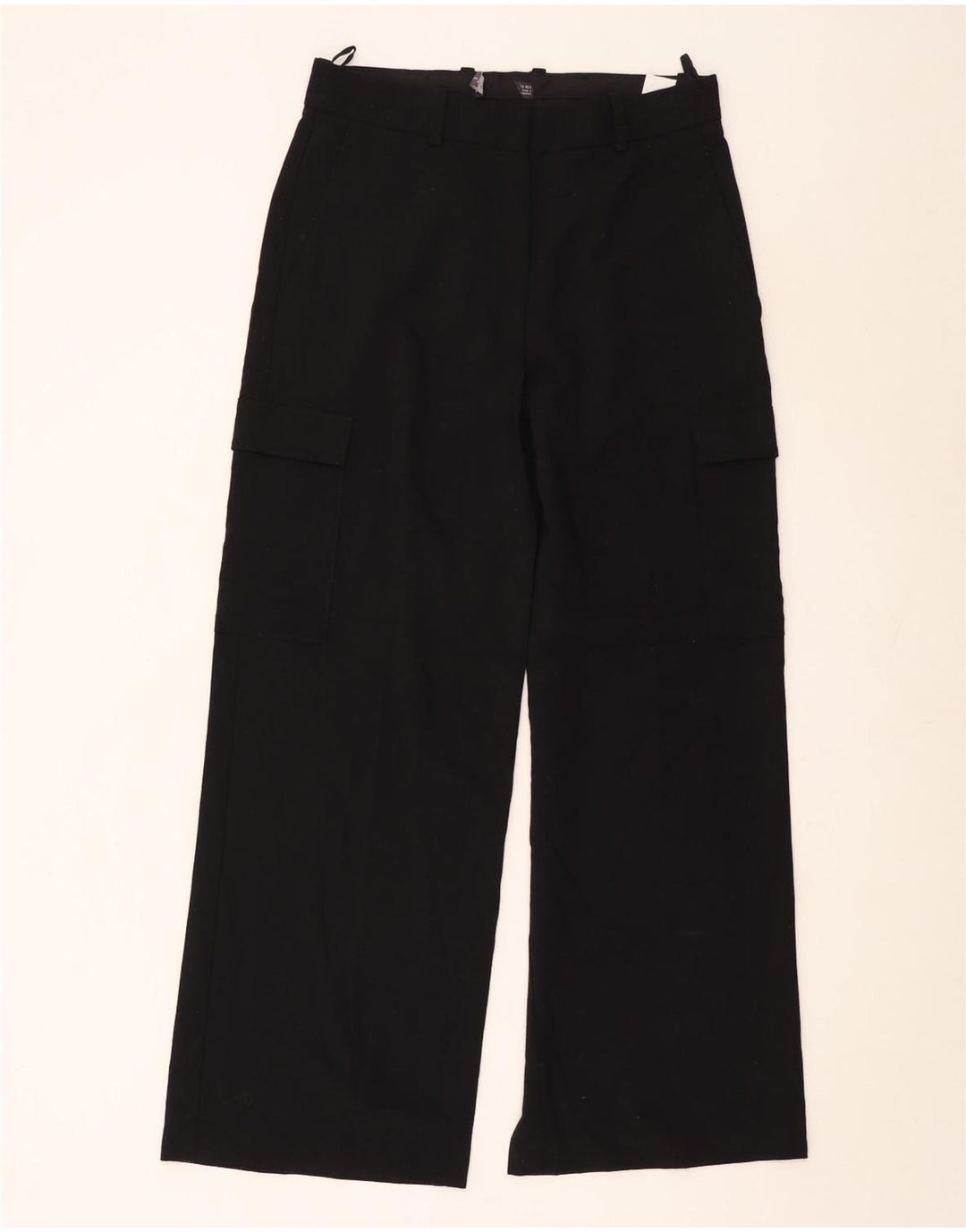 Pantaloni cargo drepti pentru femei Marks & Spencer UK 12 Medium W30 L30 Negru