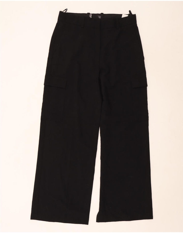 Pantaloni cargo drepti pentru femei Marks & Spencer UK 12 Medium W30 L30 Negru