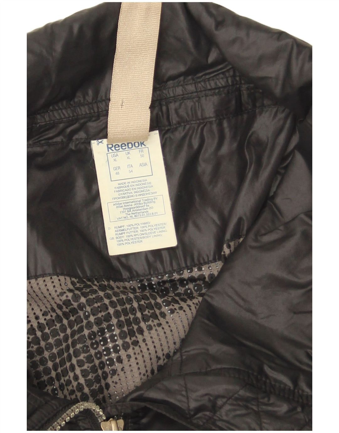 Reebok Bomber Jacket pentru bărbați UK 42 XL Nylon negru