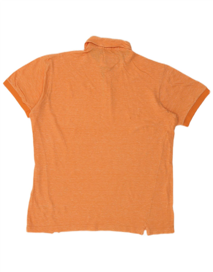 Tricou polo Boggi pentru bărbați, mare portocaliu, bumbac cu pete
