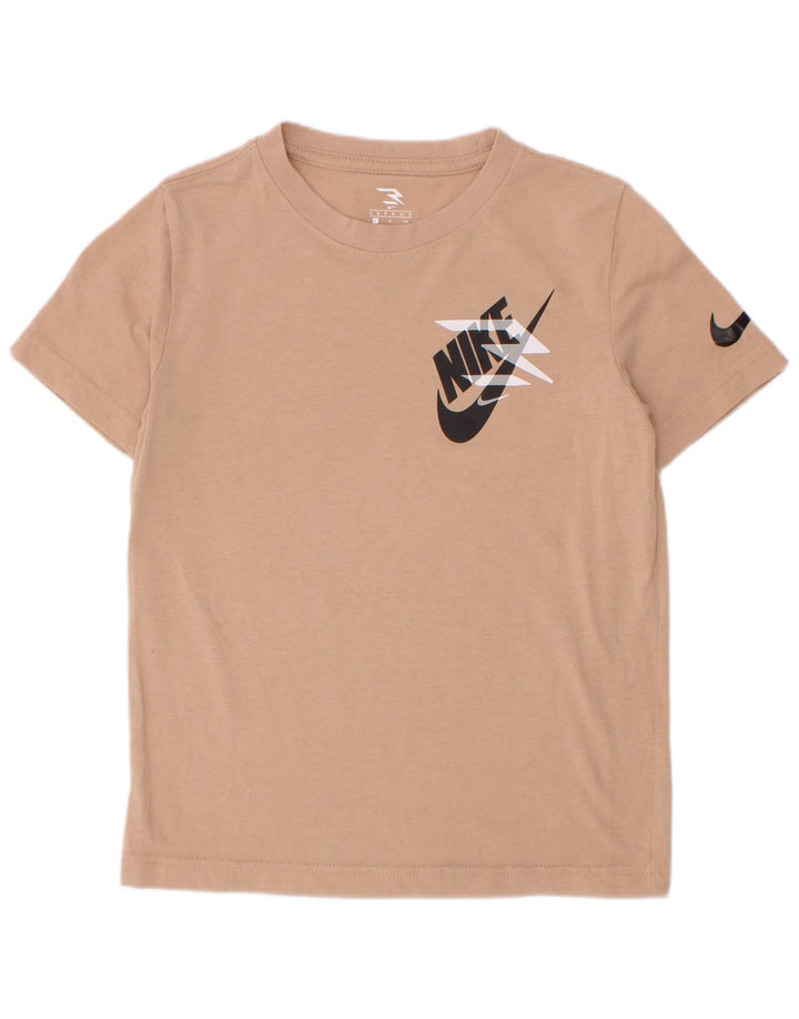 Tricou grafic Nike pentru băieți Top 8-9 ani mic bej
