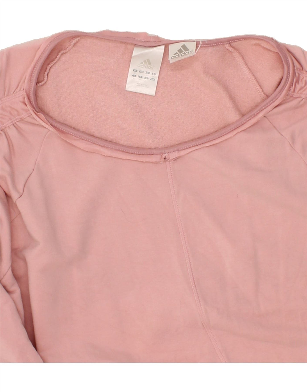 ADIDAS Womens Longline 3/4 Sleeve Blouse Top UK 12 Medium Pink Vintage Adidas and Second-Hand Adidas from Messina Hembry 