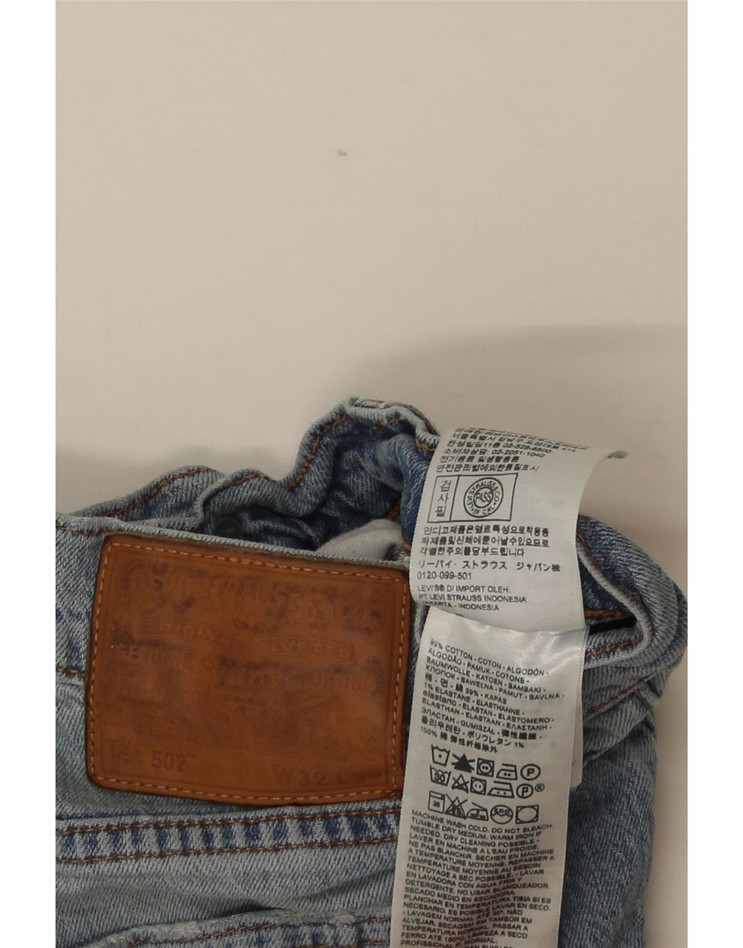 Blugi drepti pentru bărbați Levi's 502 W32 L30 Bumbac albastru