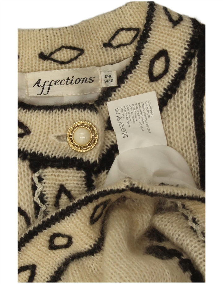 Pulover cardigan cu paragate pentru damă Affections, mărime unică, alb, floral