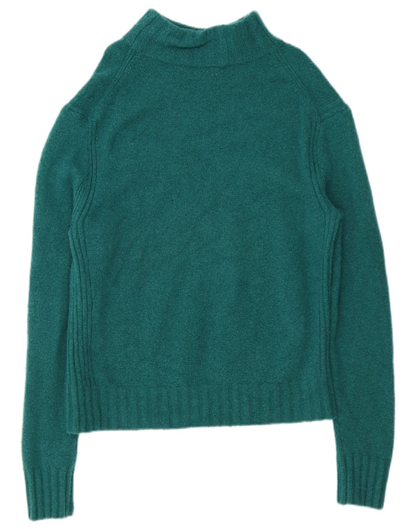 J. Crew Pulover cu gât țestoasă pentru femei UK 16 Nailon verde mare
