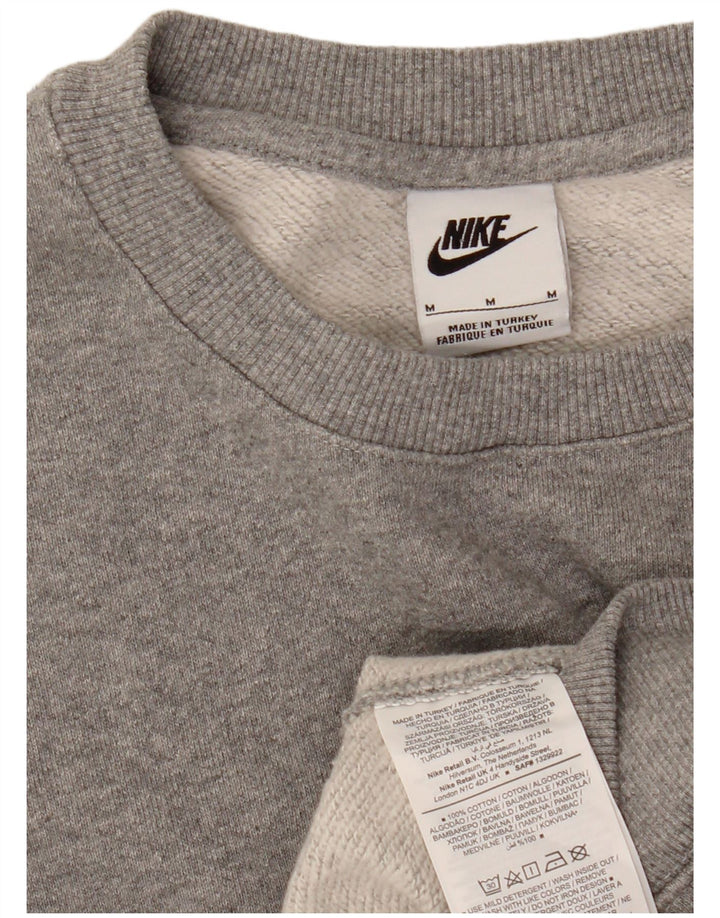 Pulover supradimensionat pentru femei NIKE UK 14 bumbac gri mediu