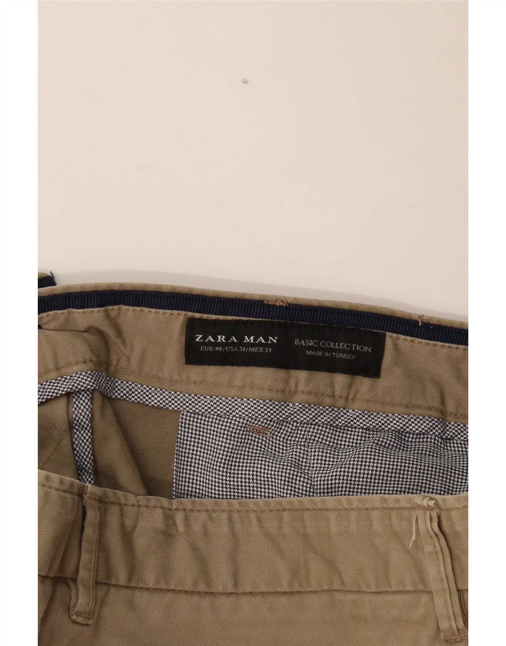 Pantaloni chino slim pentru bărbați Zara EU 40 Medium L31 L31 Kaki