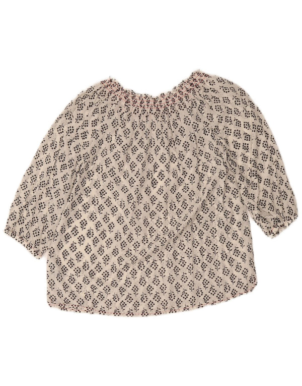 Bluză Boden pentru femei cu mâneci 3/4, UK 12, viscoză florală albă medie