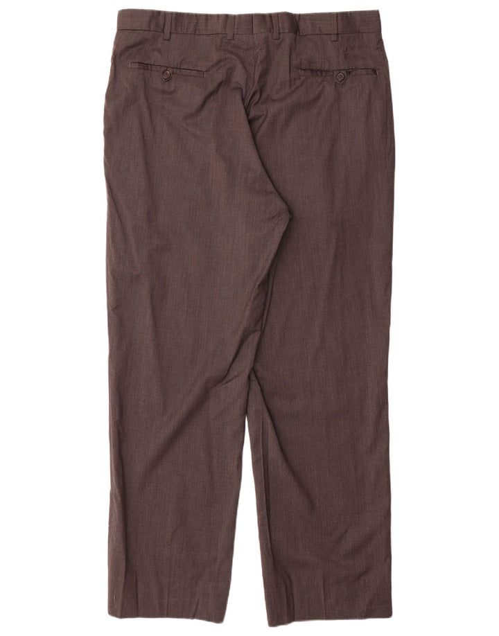 Pantaloni de costum drept bărbați Brooks Brothers L38 L30 Lână gri