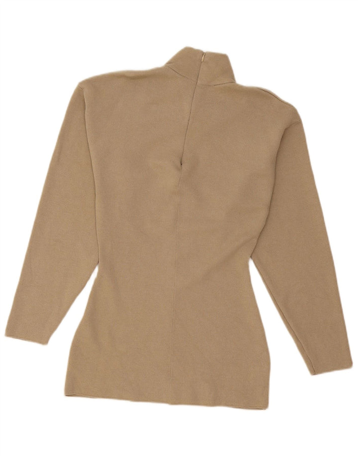 Pulover pentru femei cu gât țestoasă Zara UK 10 Mic Bej Viscoză