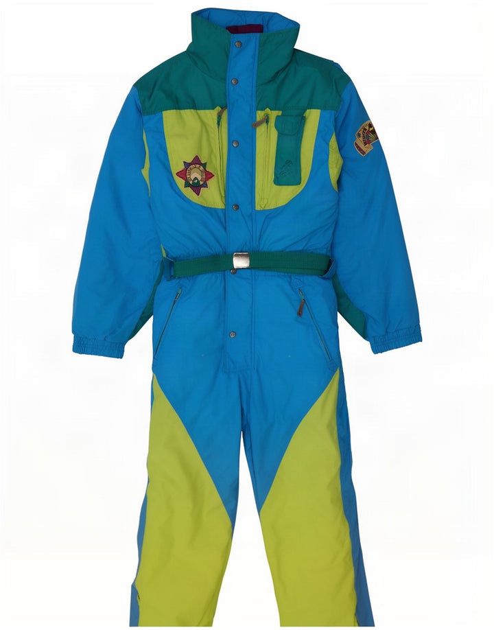 Salopetă de schi Vintage pentru bărbați IT 48 Medium Blue Colorblock Nylon