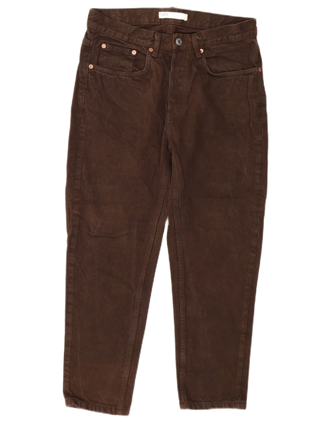 Blugi tăiați pentru bărbați ZARA EU 40 Medium W31 L25 Maro Bumbac