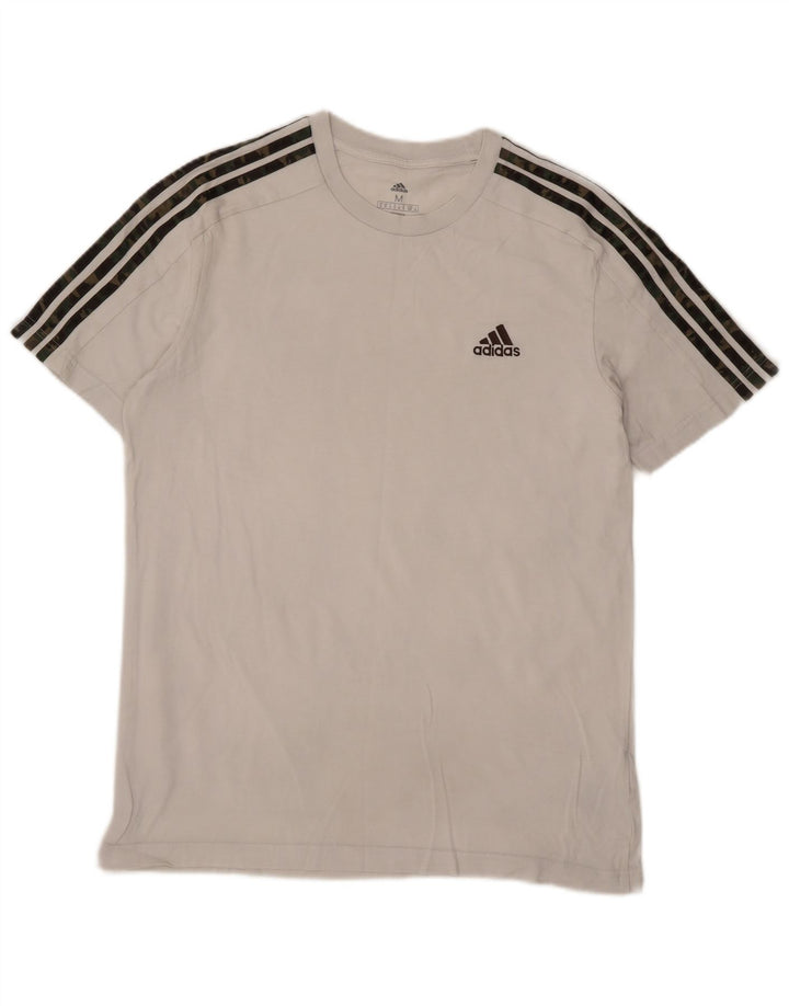 Tricou pentru bărbați Adidas Top Mediu Alb Bumbac
