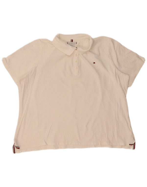 Tricou polo TOMMY HILFIGER pentru femei cu croiala normală UK 20 2XL Alb
