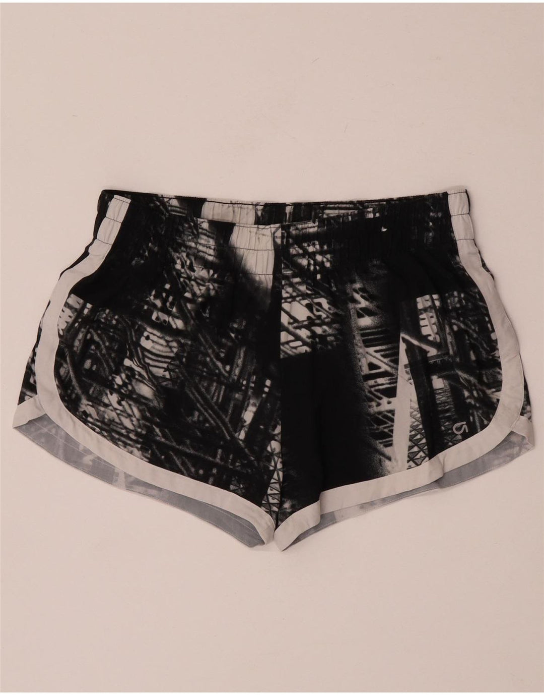 Pantaloni scurti sport Gap pentru femei UK 14 Medium Black Geometric Poliester