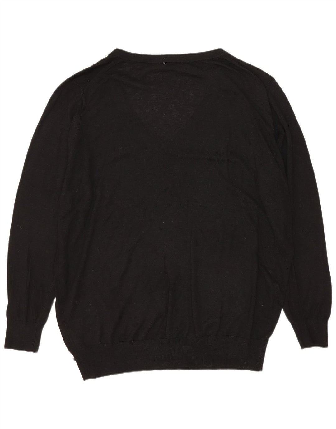 Pulover oversize cu decolteu în V Zara pentru femei UK 14 Medium Black Modal