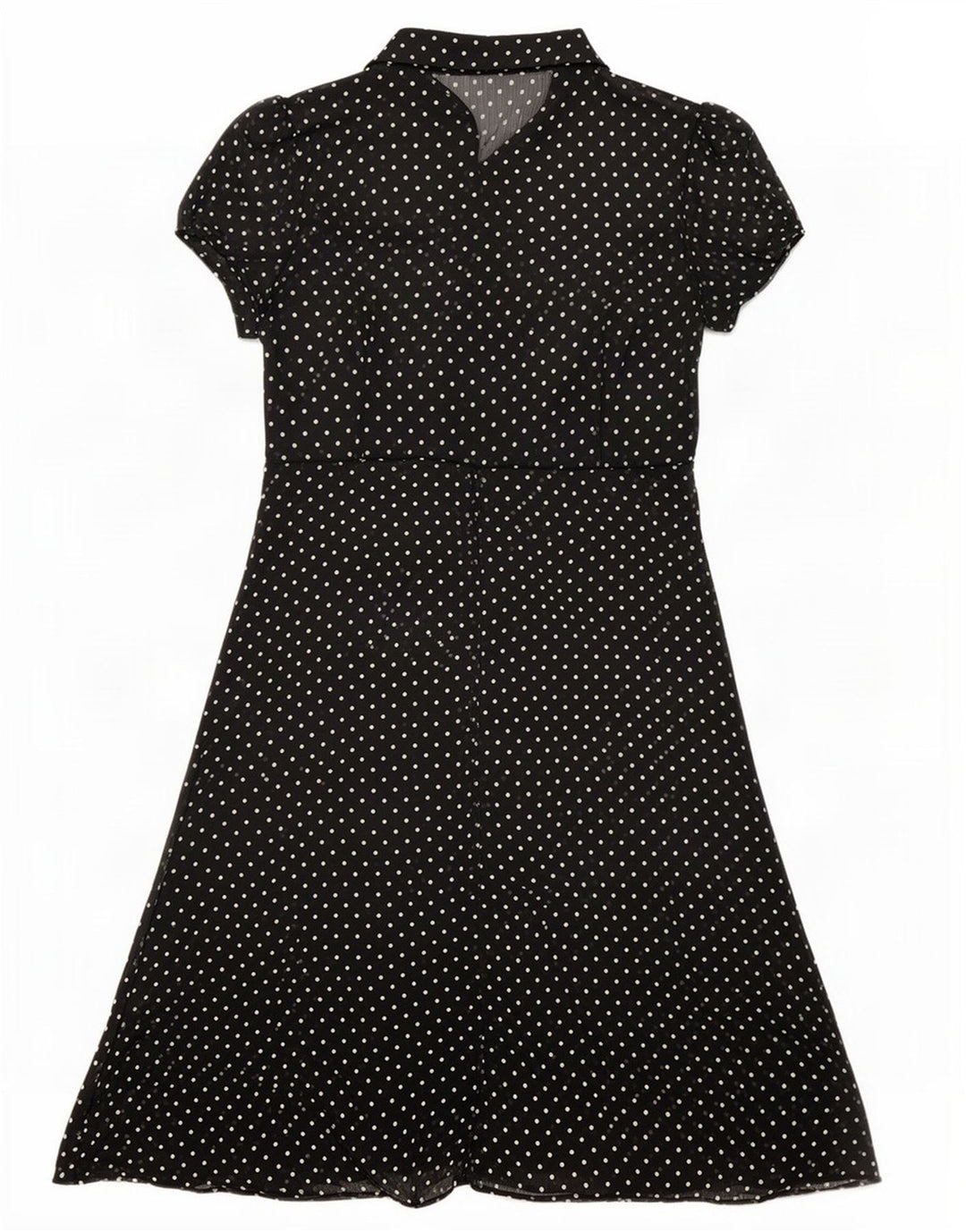 Rochie A-Line Transparentă pentru Damă Marks & Spencer UK 14 Medium Black Spotted