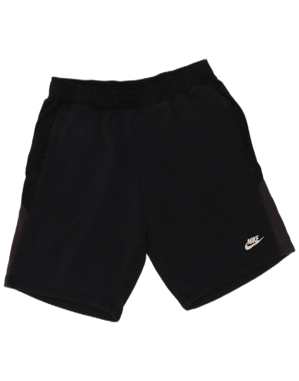 Pantaloni scurți sport Nike pentru bărbați, mari, negru, color block, bumbac