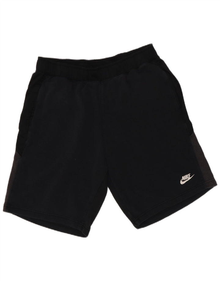 Pantaloni scurți sport Nike pentru bărbați, mari, negru, color block, bumbac