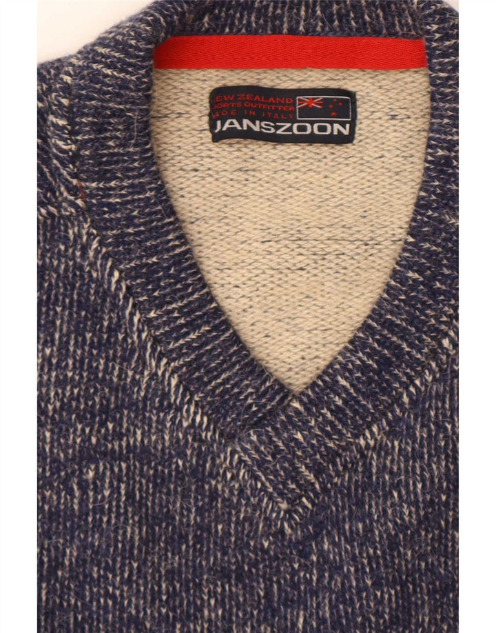 Cardigan cu grafică vintage pentru bărbați, mediu bleumarin